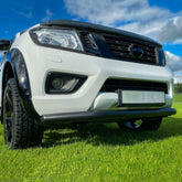 Nissan Navara Np300 - 2015 On - Stx Stainless Steel City Bar - Black - Single Spoiler Bar - 70mm